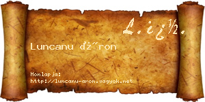 Luncanu Áron névjegykártya